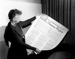 Eleanor Roosevelt and the declaration of Human Rights