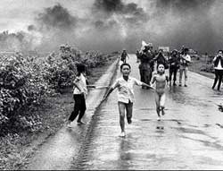 Children running from the Napalm bombing of An Loc