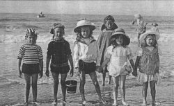 wartime kids on beach